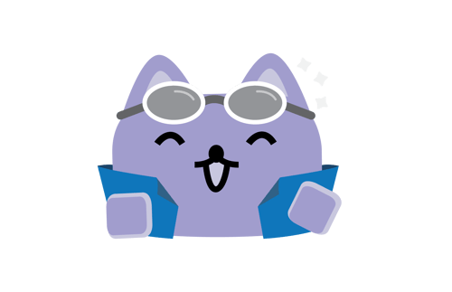 Broadcat wearing a high-collar jacket and goggles.