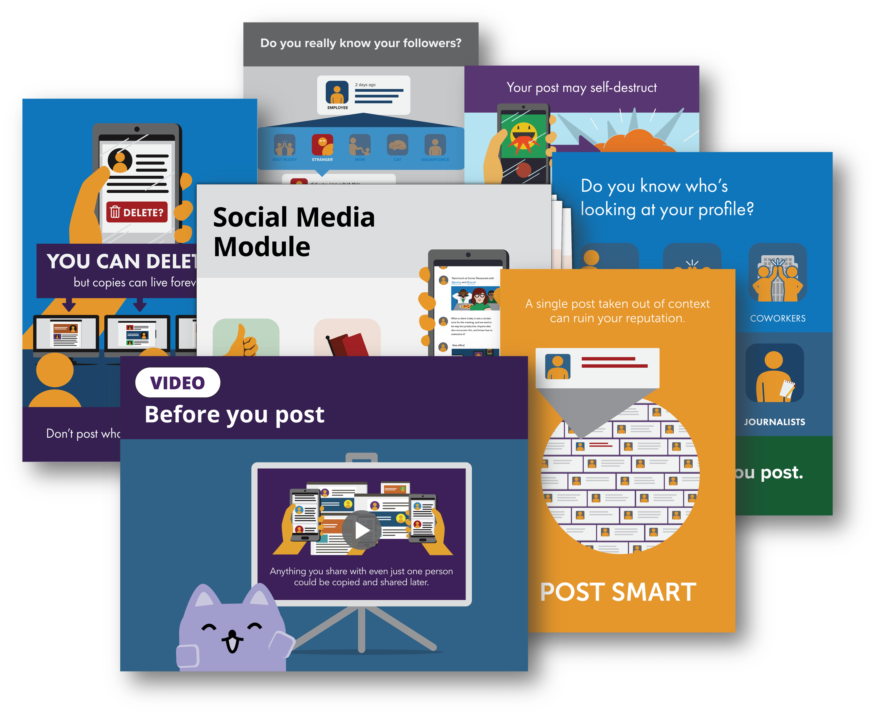 social media collage